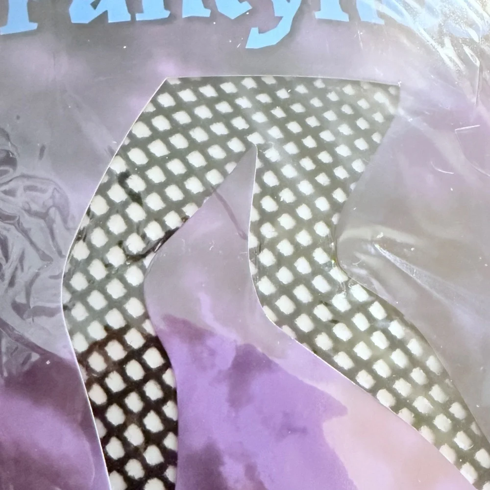 1980’s Deadstock Fishnet Pantyhose in Black and Red- You Chose, One Size